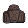 WSQHAO Horse Saddle Pad with Sponge Lining and Girth Strap, Dressage Pad, 55 cm x 45 cm, Brown view 1
