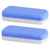 2-Piece Foot File Set Made of Foam Glass with Ergonomic Handle, Blue view 1