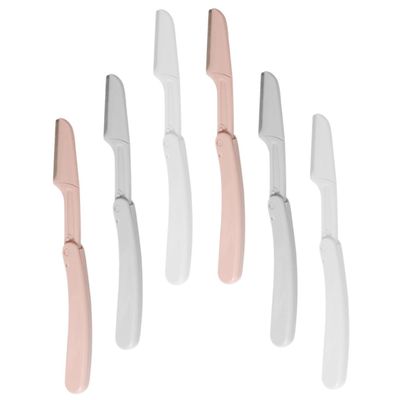 VALICLUD Folding Stainless Steel Eyebrow Trimmer, 6-Piece Set