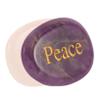 Uonlytech Inspirational Natural Agate Worry Stone with Engraved Peace and Love Lettering view 1
