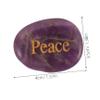 Uonlytech Inspirational Natural Agate Worry Stone with Engraved Peace and Love Lettering view 2