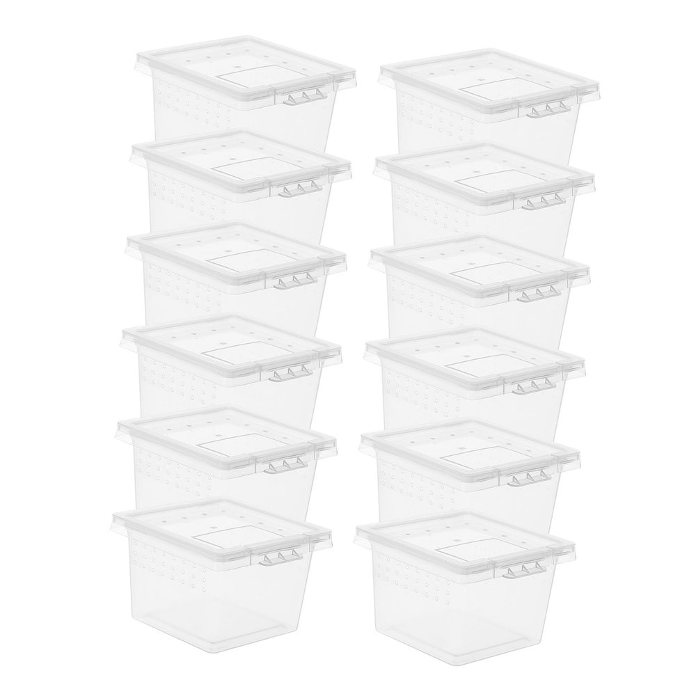 20-Piece PP Reptile Breeding Boxes, Translucent and Shatter-Resistant