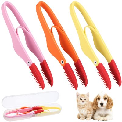 Abaodam 3-Piece Pet Tear Stain Silicone Eye Cleaning Brush Set with Storage Box