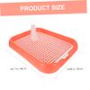 DOITOOL Indoor Dog Toilet with Training Grid, PP, Pink view 3