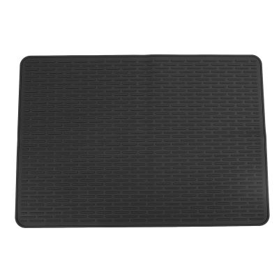 YYALYYON Silicone Cat Litter Mat, Non-Slip, Versatile, Large, Indoor, Black