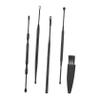Double-Headed Earwax Cleaning Tool Set, Steel, Black view 1