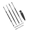 Double-Headed Earwax Cleaning Tool Set, Steel, Black view 2