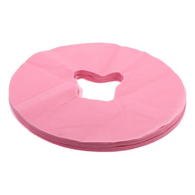 VILLFUL Disposable Massage Headrest Covers, 100-Pack, Breathable Nonwoven, Comfortable and Hygienic, Pink