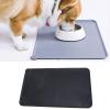 Yctze Silicone Pet Feeding Mat, Cute, Easy to Clean, Washable for Cats and Dogs, Leakproof Bowl Mat (Black) view 3