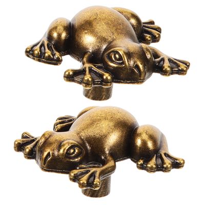 DOITOOL Frog-Shaped Cabinet Handles for Kids’ Rooms, 2-Pack, Copper Gold