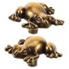 DOITOOL Frog-Shaped Cabinet Handles for Kids’ Rooms, 2-Pack, Copper Gold view 1