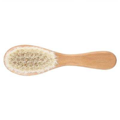 Hamwesh Baby Hair Brush with Natural Goat Hair and Smooth Wood Handle