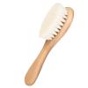 Hamwesh Baby Hair Brush with Natural Goat Hair and Smooth Wood Handle view 2