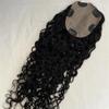 Women's Curly Human Hair Topper, 14 Inches, 150% Density, Natural Black European Hair, 15 x 16 cm Silk Base view 3
