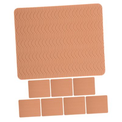SHERCHPRY 8-Piece Self-Adhesive Silicone Non-Slip Shoe Sole Pads for Better Grip, Noise Reduction, and Heel Protection