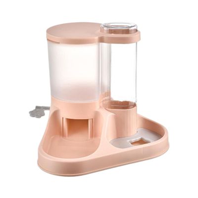 Zambuph for Cats and Dogs, Automatic Water Refill and Food Dispenser, ABS, Pink