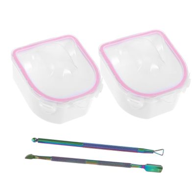 Double-Layer Hand Manicure Bowl, Pink, 1 Set