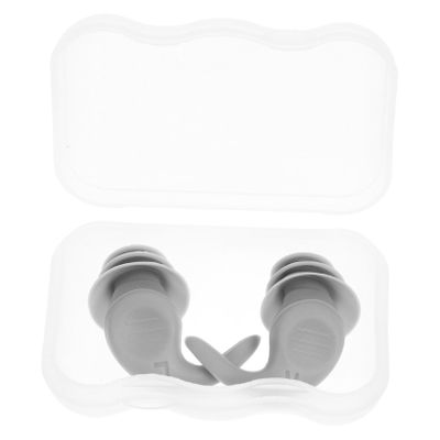 PLAFOPE Reusable Silicone Noise-Reducing Earplugs with Storage Case, Gray