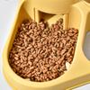 Zanthicia Transparent 2-in-1 Cat & Dog Feeder, Separate Dry and Wet Areas, ABS, Yellow view 2