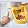 Zanthicia Transparent 2-in-1 Cat & Dog Feeder, Separate Dry and Wet Areas, ABS, Yellow view 3