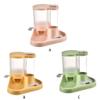 Zanthicia Transparent 2-in-1 Cat & Dog Feeder, Separate Dry and Wet Areas, ABS, Yellow view 4