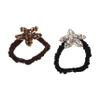 Pack of Black Rhinestone Hair Ties with Starfish Design for Women view 1
