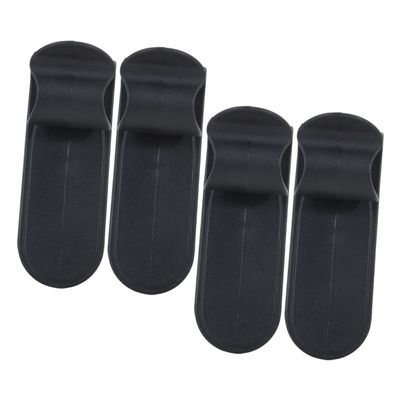 4-Piece Black Plastic Umbrella Organizer Hooks for Car Trunks