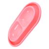 VILLCASE Antibacterial Double Bowl with Deep Water Moat for Small Dogs and Cats, Pink view 1
