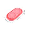 VILLCASE Antibacterial Double Bowl with Deep Water Moat for Small Dogs and Cats, Pink view 2