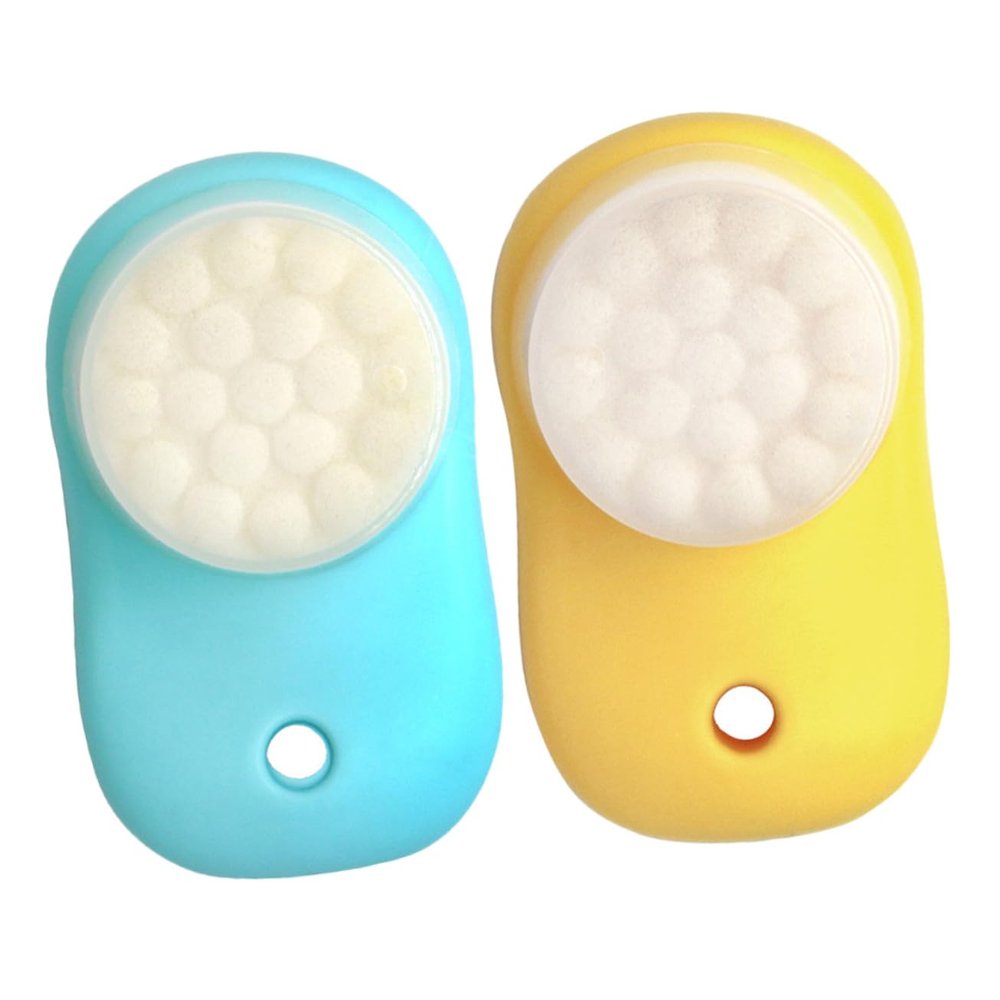 ABOOFAN 2-Piece Silicone Facial Cleansing Brushes, Compact Travel Size, Double-Sided Massage