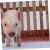 Pig Feeder with 4 Compartments, Plastic, Brown view 4