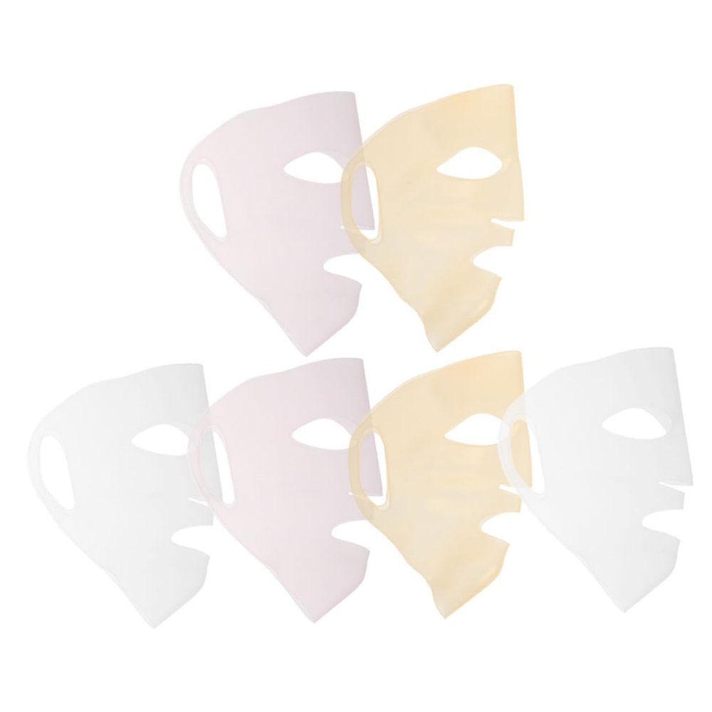 Zerodeko 6-Piece Reusable Silicone Face Mask Cover for Securing Sheet Masks, Non-Slip, for Women and Adults, Improves Absorption and Moisture Retention