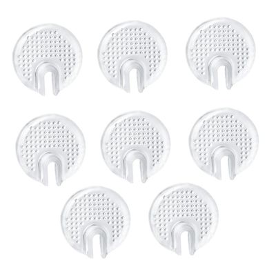 HEMOTON Forefoot Pads, 4 Pairs, Soft Non-Slip Gel Toe-Post Pads, Shock-Absorbing Comfort Inserts for Flip-Flops and Sandals