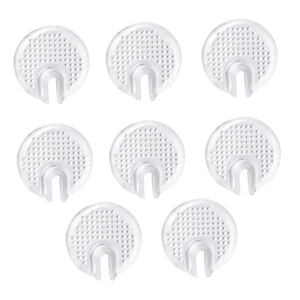 HEMOTON Forefoot Pads, 4 Pairs, Soft Non-Slip Gel Toe-Post Pads, Shock-Absorbing Comfort Inserts for Flip-Flops and Sandals