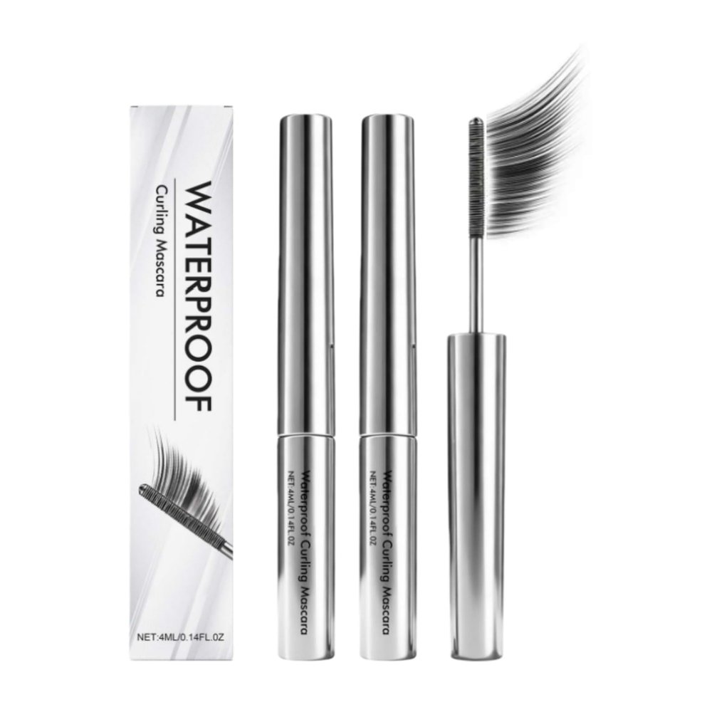 Iron Eye Mascara with Metal Brush, Black, Waterproof Tubing Mascara (2-Pack)