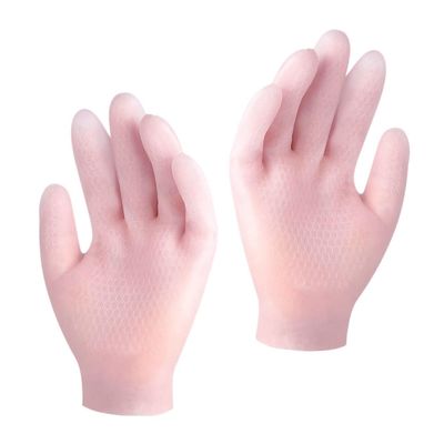Pink SEBS Moisturizing Gloves for Cracked Hands, 1 Pair