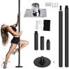 Dance Pole, Spinning and Static, Adjustable Set, Black view 1