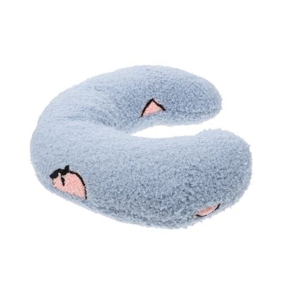 Homoyoyo U-Shaped Plush Pet Neck Pillow, Blue, Lightweight