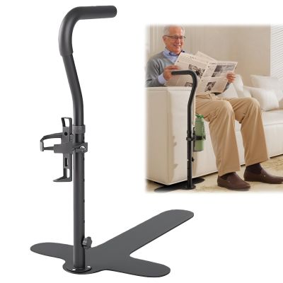 Height-Adjustable Sit-to-Stand Aid with Cup Holder for Seniors