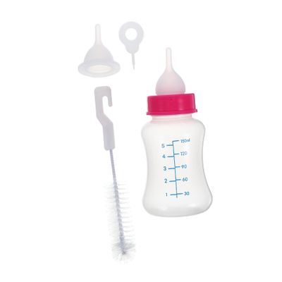 VILLCASE Silicone Pet Feeding Bottle 150ml with Replacement Cleaning Brush