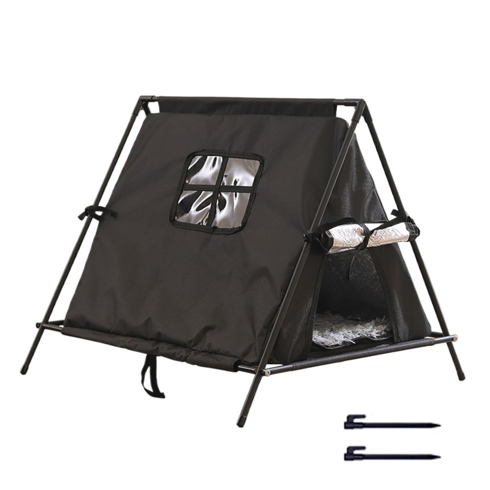 Insulated Waterproof Triangular Cat Shelter for Outdoor Use