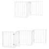 Tidyard 15-Piece Foldable Dog Gate with Door, White, 750 cm, Poplar Wood view 3