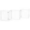 Tidyard 15-Piece Foldable Dog Gate with Door, White, 750 cm, Poplar Wood view 4