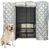 MIDUOLAI Waterproof Insulated Dog Crate Cover, Silver, 78 x 55 x 95 cm view 1