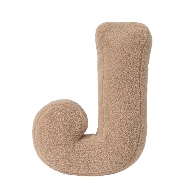 Letter Pillow J, 40 x 35 x 10 cm, Plush Decorative Cushion