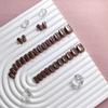 KQueenest Dark Brown Cat-Eye Short Coffin Press-On Nails, 30-Piece Set view 3