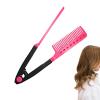 V-Shape Hair Smoothing Comb, Heat-Resistant Flat Iron Comb Attachment, 9.65 x 1.81 x 0.59 in view 1