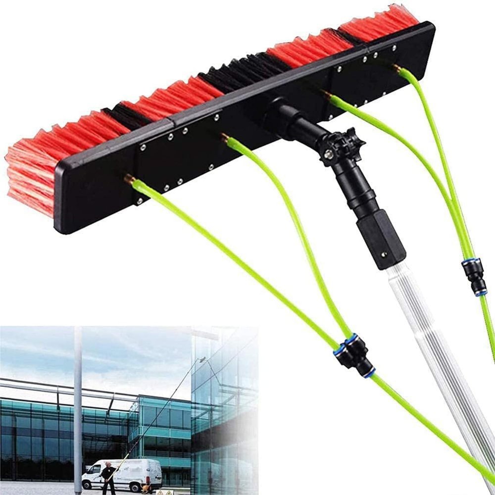 DJXLMN Water-Fed Cleaning Set with Brush for Windows, Solar Panels, Tiles, Walls, Floors, Cars, and Bathrooms