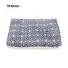 AMSLSIU Flannel Thickened Dog Bed Mat, Soft and Warm Comfort, Pet Sleeping Mat, Cat Bed Mat, Multiple Sizes Available, Blue 79 * 60cm view 3