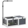 PawHut Turtle House Enclosure with Adjustable Lamp Holder, Gray view 1